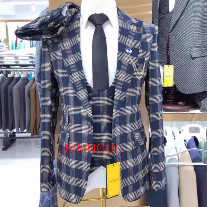 Men'S Formal Wear For Reception - Costume 3 pièces homme color block