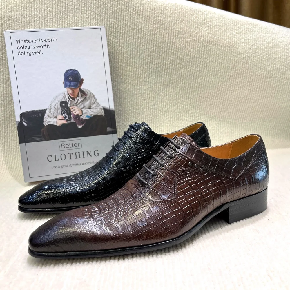 Men'S Formal Wear In Wedding - Chaussures Oxford de luxe italiennes à