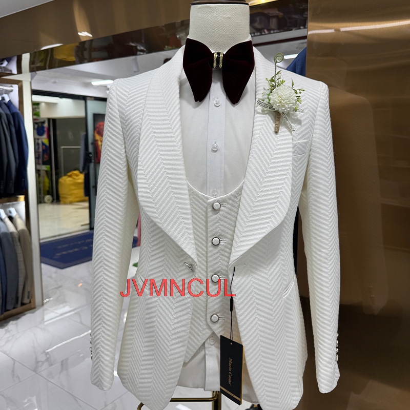Men'S Formal Wear For Reception - Costume 3 Pièces Moderne pour Homme,
