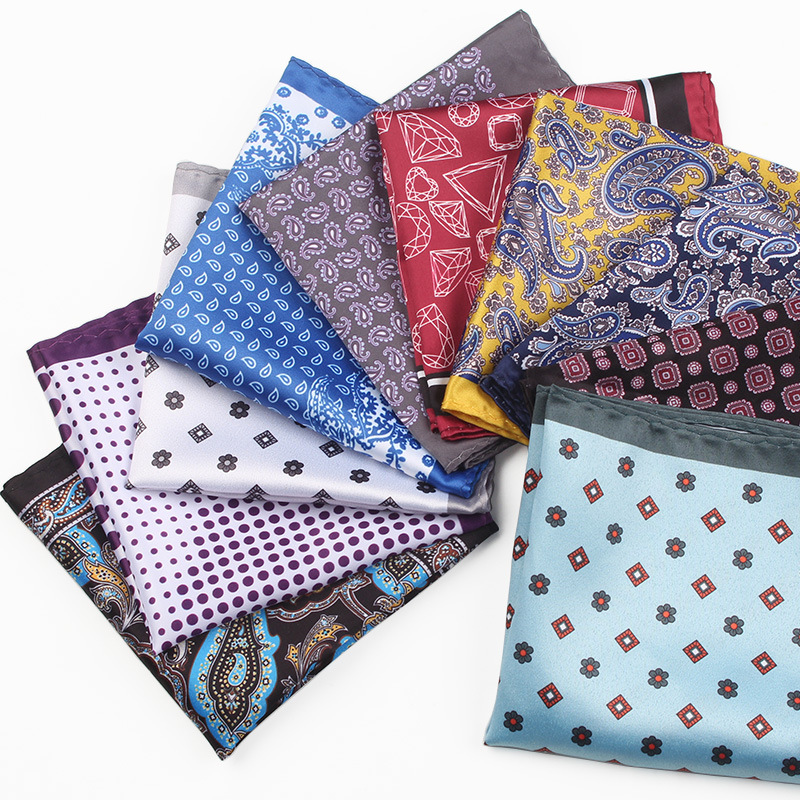 Pocket Square Set - Mouchoir Paisley Artificiel pour Hommes, Serviette