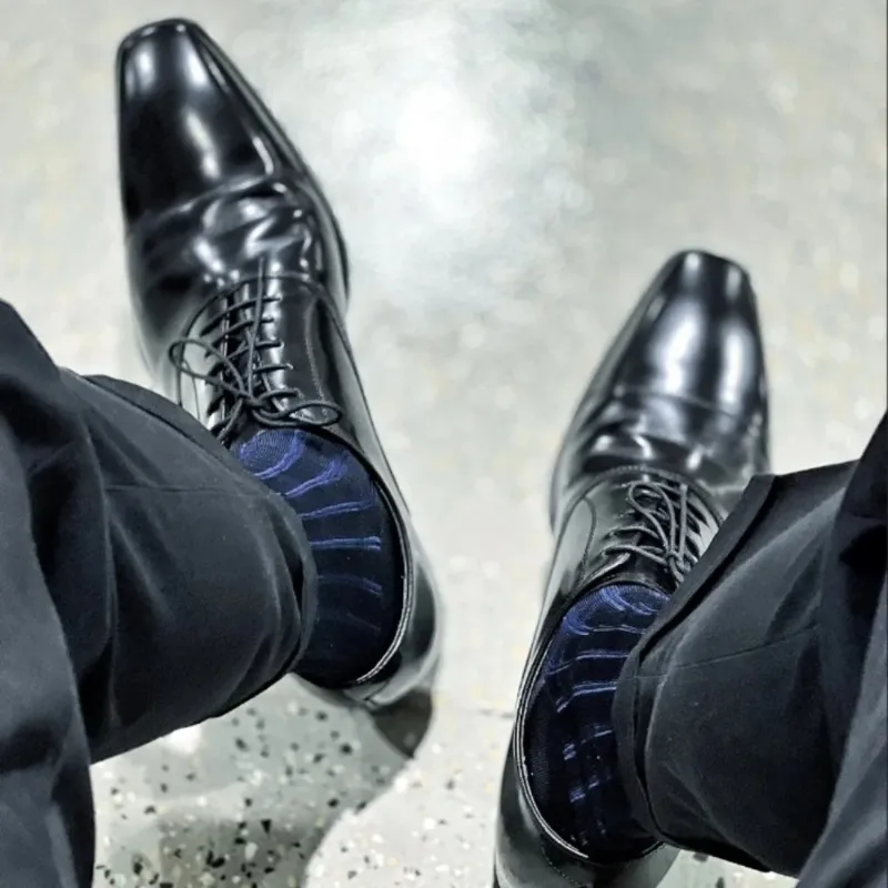 Men'S Formal Wear Accessories - Chaussettes rayées pour hommes, chaussettes longues
