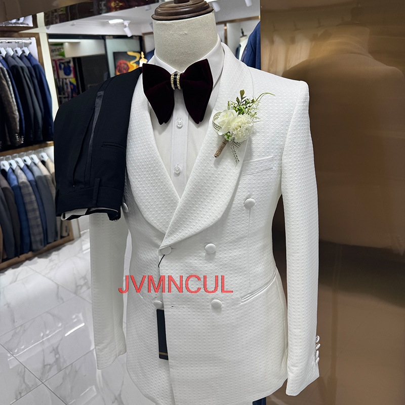 Men'S Formal Wear For Reception - Costume 3 pièces jacquard pour homme,