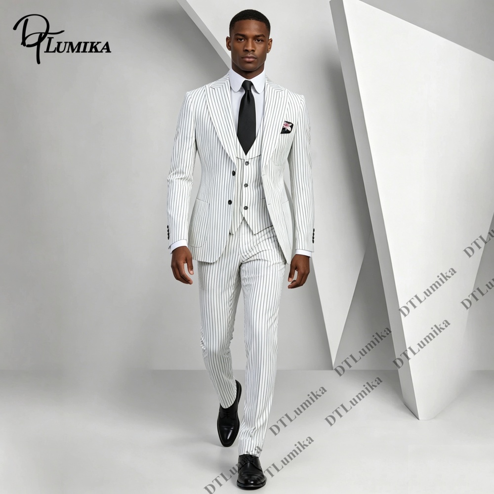 Men'S Formal Wear Accessories - Costume classique à rayures fines pour