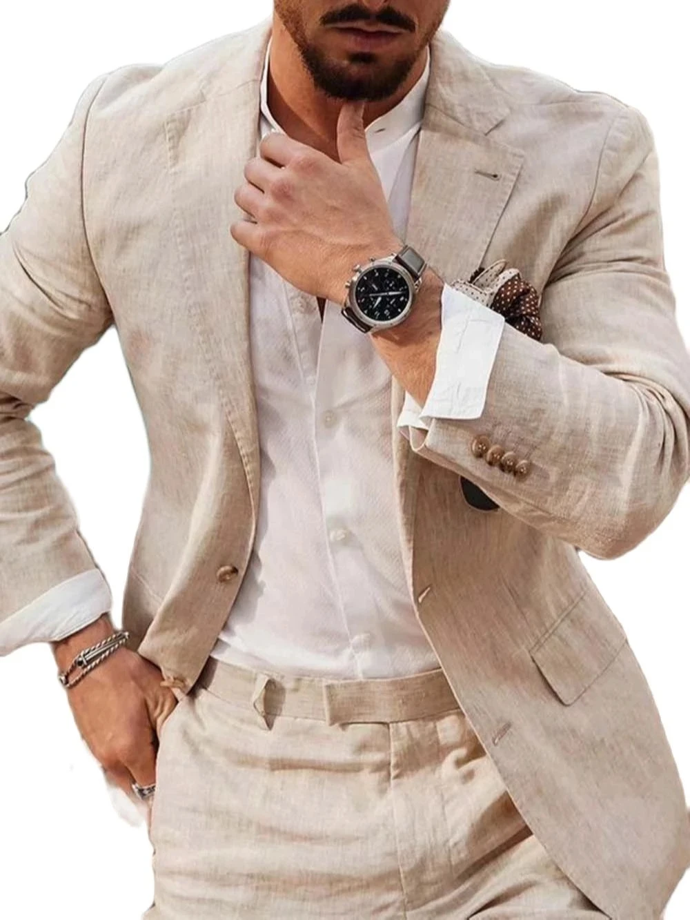 Costume d'été en lin pour homm - Men Linen Formal Wear avis et prix