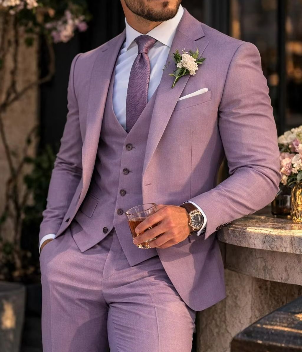 Costume 3 Pièces Homme Lavande - Men'S Formal Wear In Wedding avis et prix