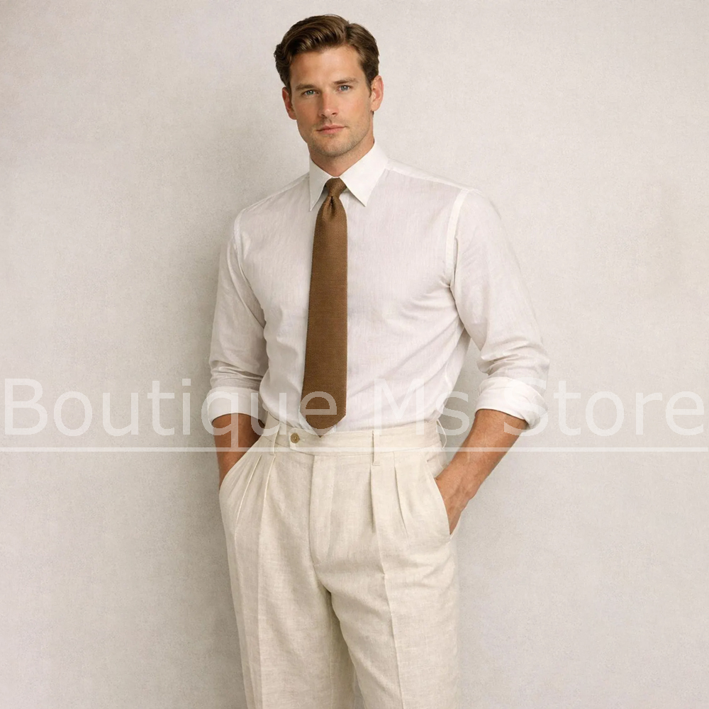 Costume 3 Pièces en Lin pour H - Men Linen Formal Wear avis et prix
