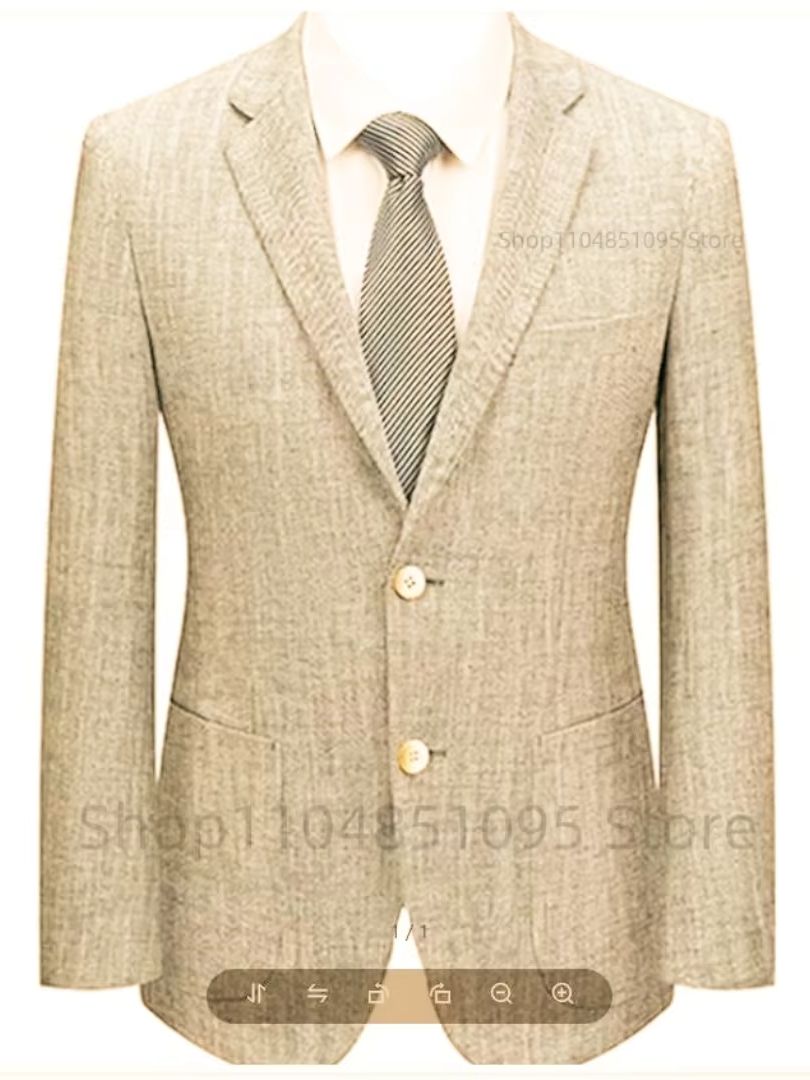 Blazer de costume en lin ajust - Men Linen Formal Wear avis et prix