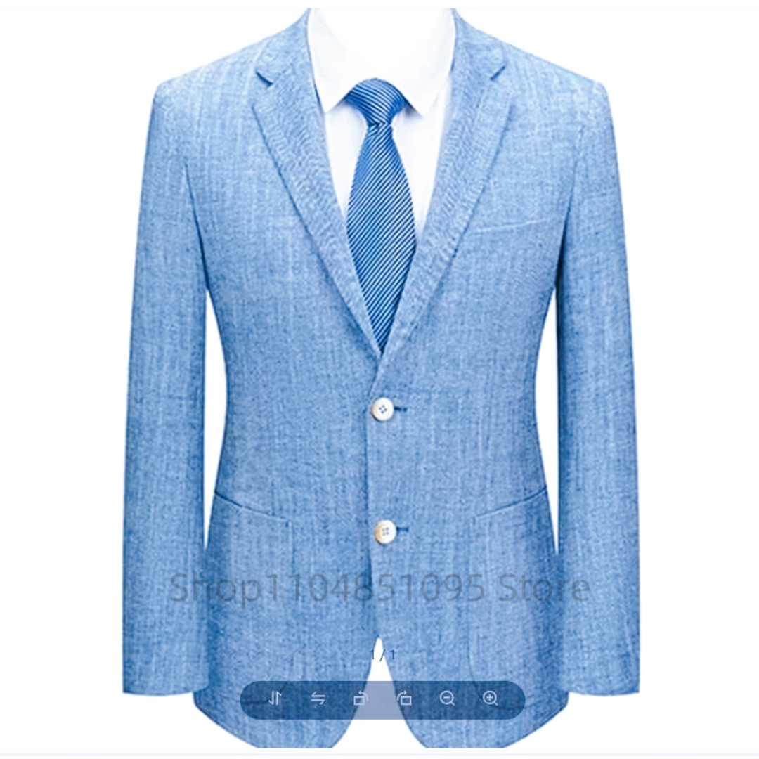 Blazer de costume en lin ajust - Men Linen Formal Wear avis et prix