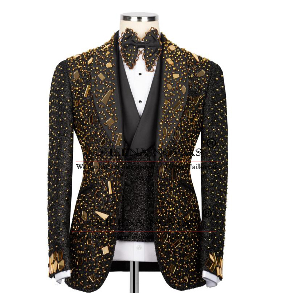 Costume de perles de cristaux  - Men'S Formal Wear For Reception avis et prix