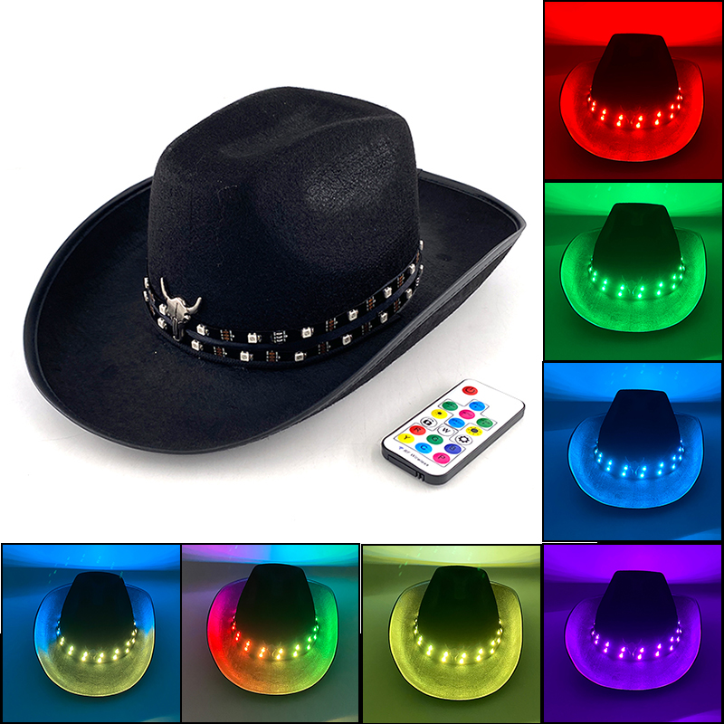 Chapeau de cowboy LED télécomm - Men'S Formal Wear For Graduation avis et prix