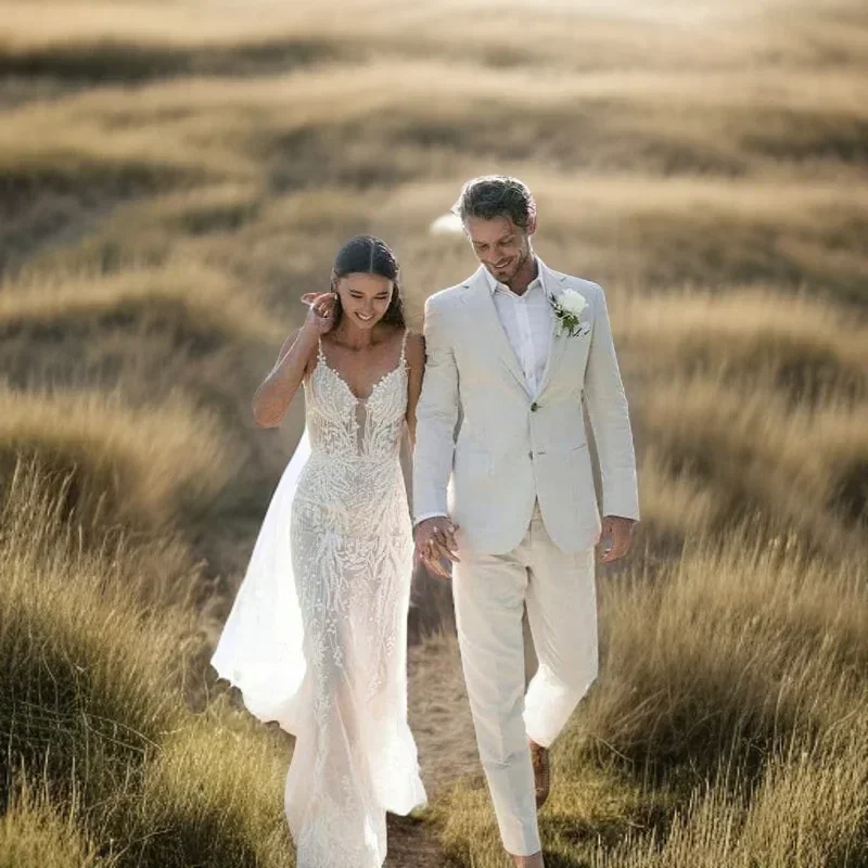 Smoking de mariage en lin pour - Men Linen Formal Wear avis et prix