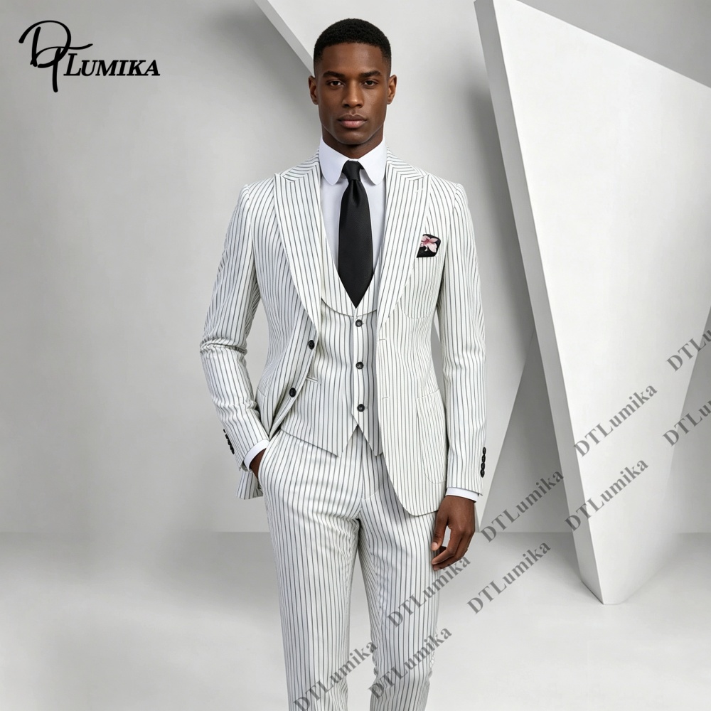 Costume classique à rayures fi - Men'S Formal Wear Accessories avis et prix